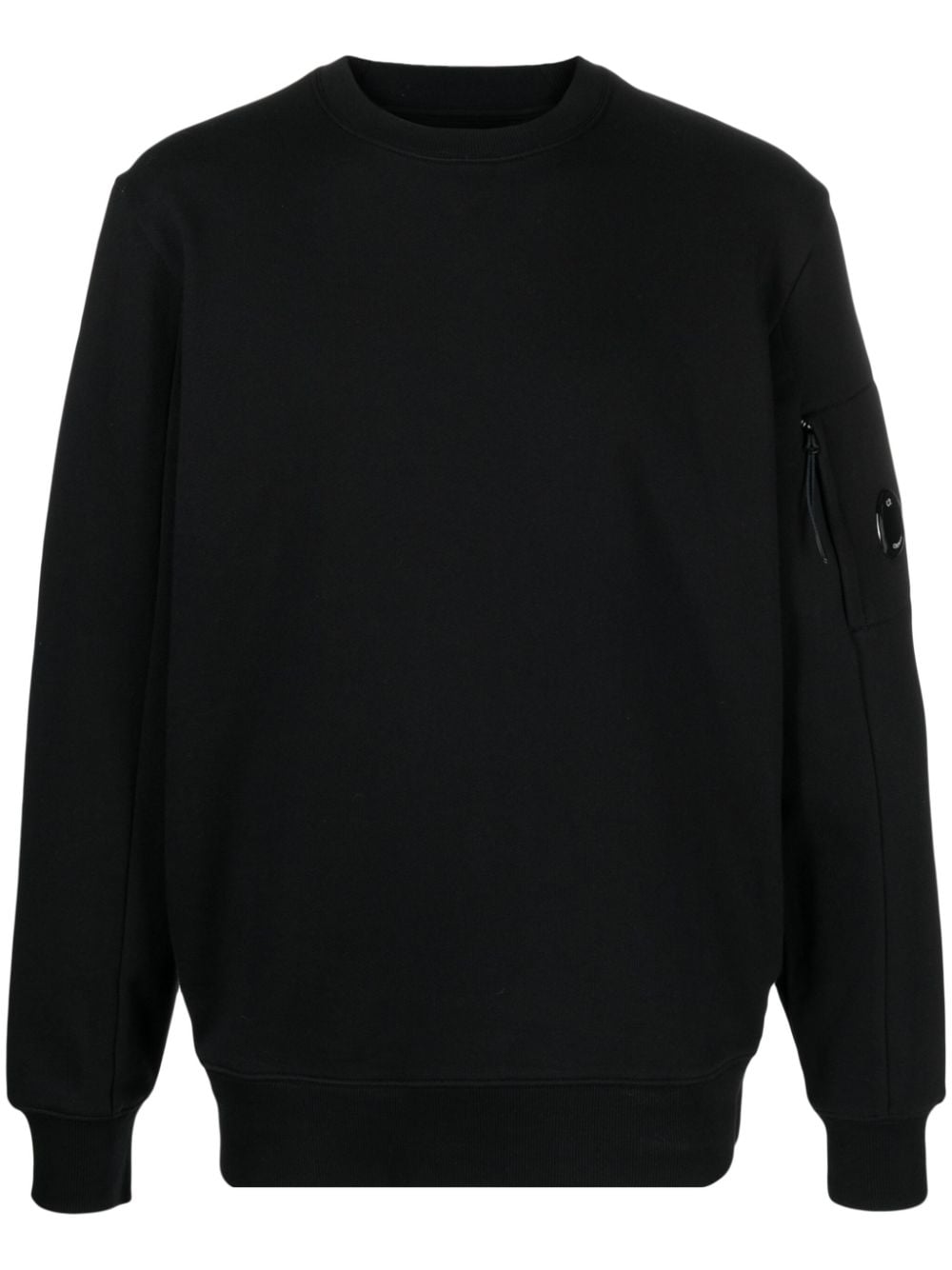 Black crewneck sweatshirt