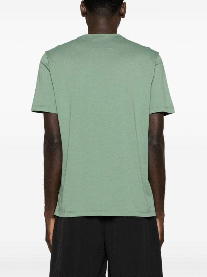 Green t-shirt with logo
