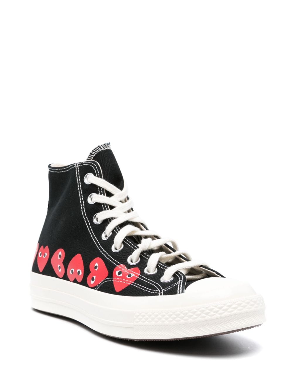 Black multiheart high sneaker