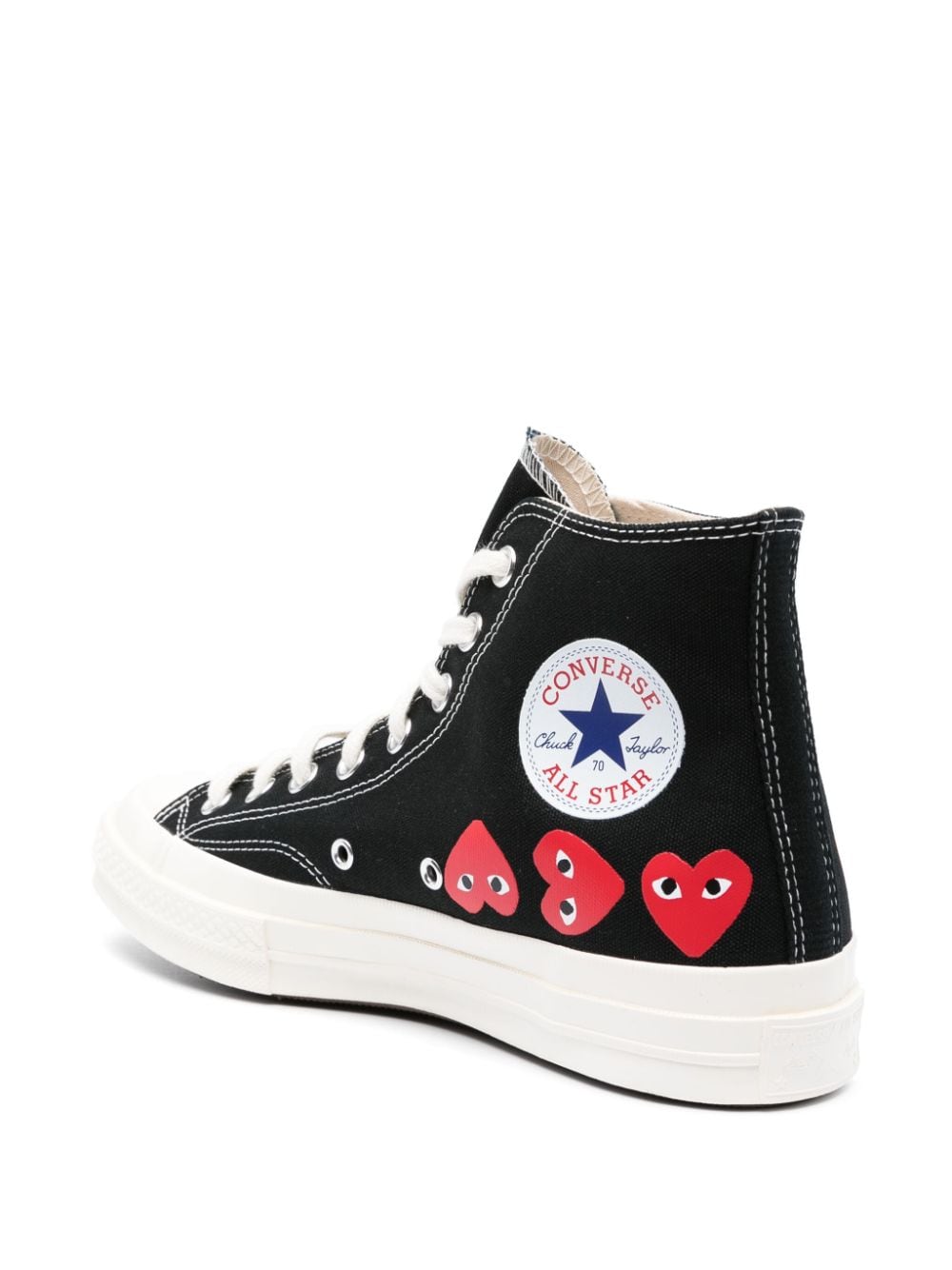 Black multiheart high sneaker