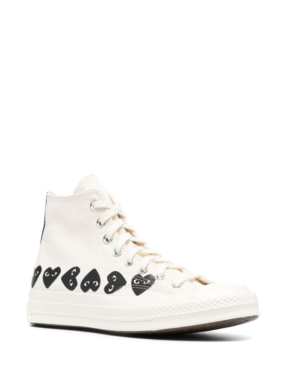 White multiheart high sneaker