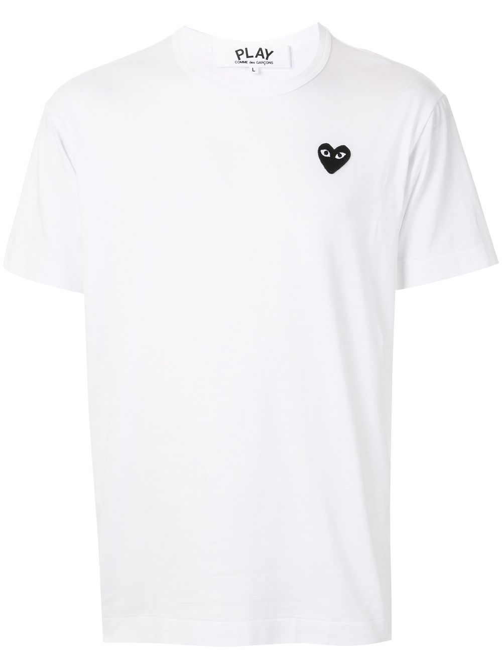 T-shirt bianca black heart
