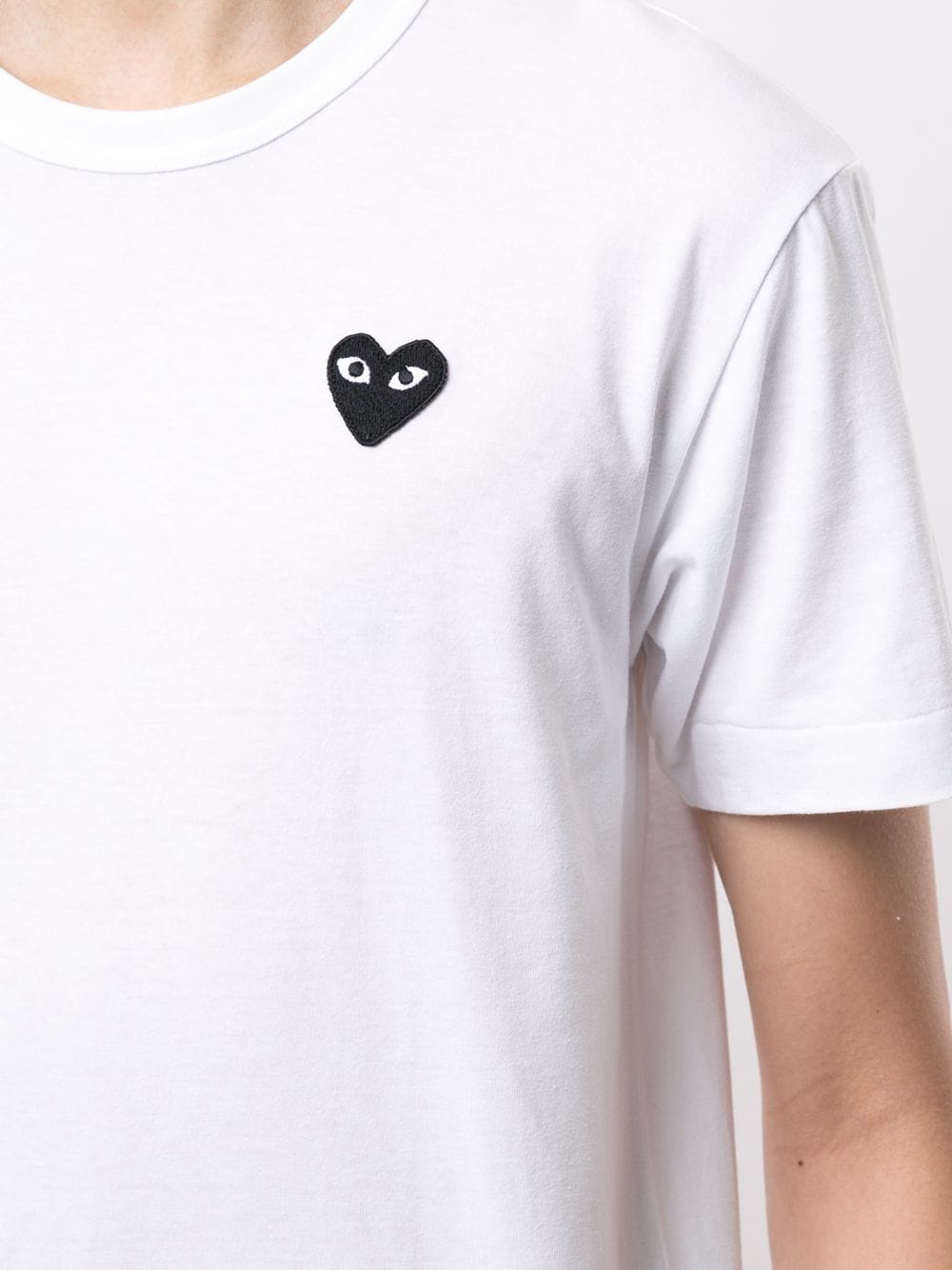 T-shirt bianca black heart