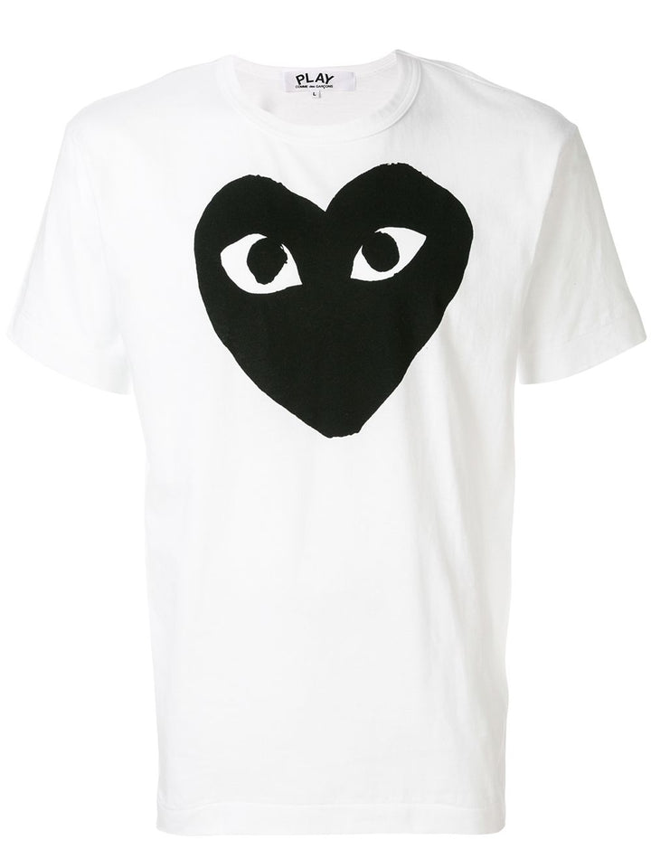 T-shirt coeur noir blanc