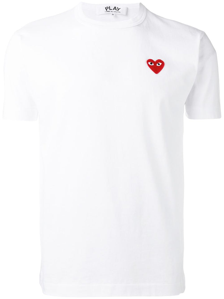 T-shirt bianca red-heart