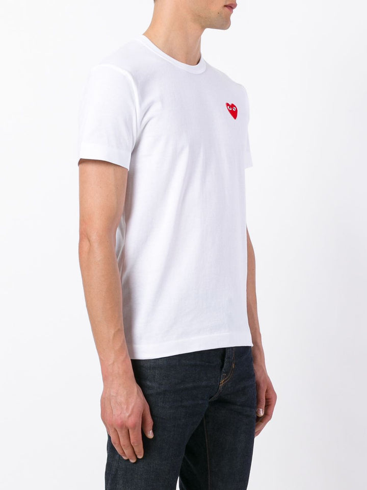 T-shirt bianca red-heart