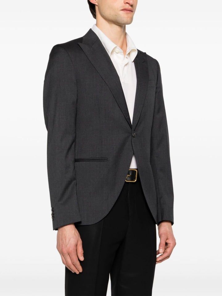 Single-breasted dark gray blazer