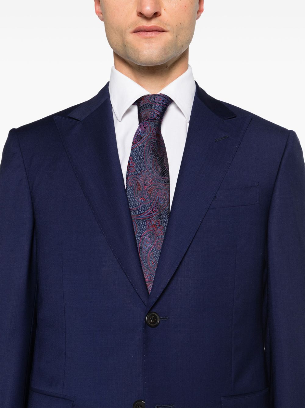 China blue single-breasted suit