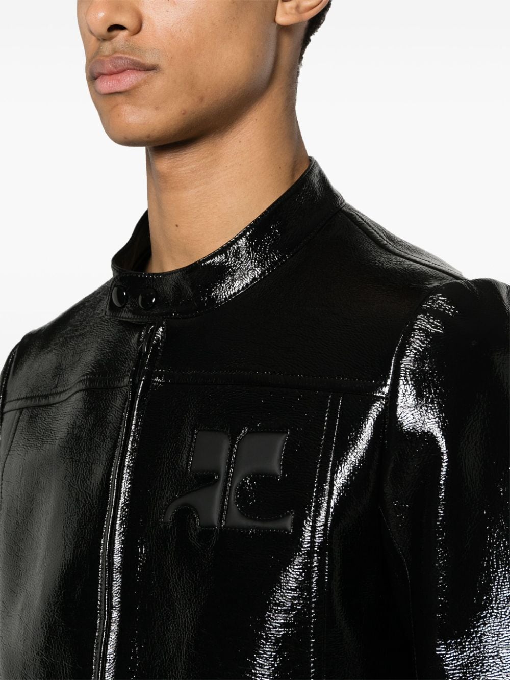 Black vinyl effect jacket