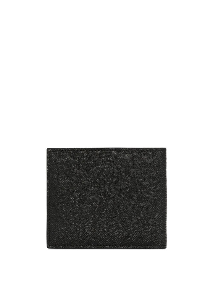 Portefeuille logo en acier noir
