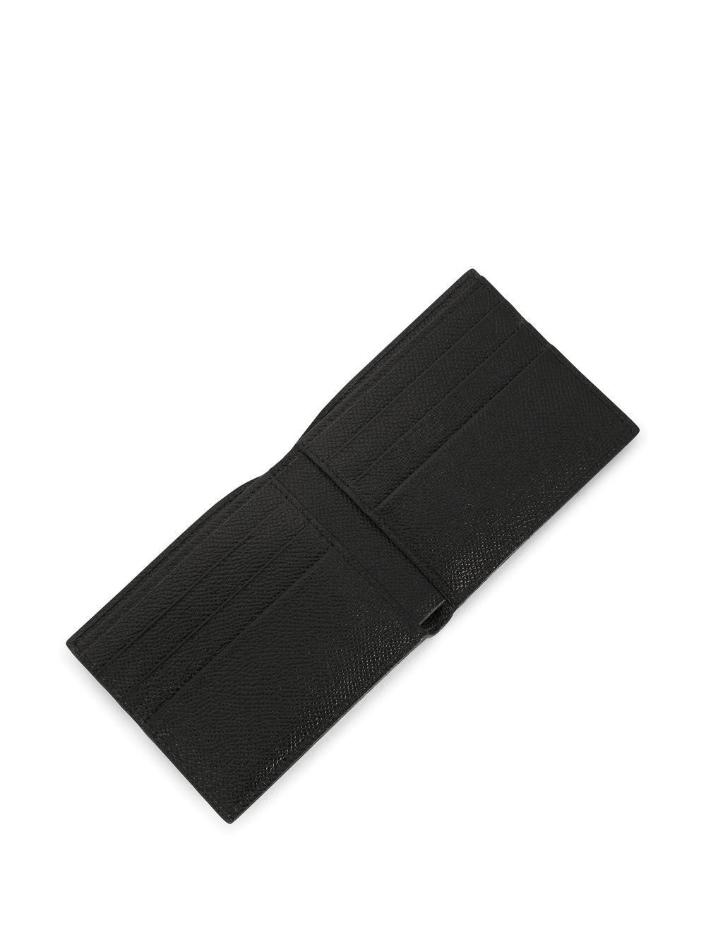 Black steel logo wallet