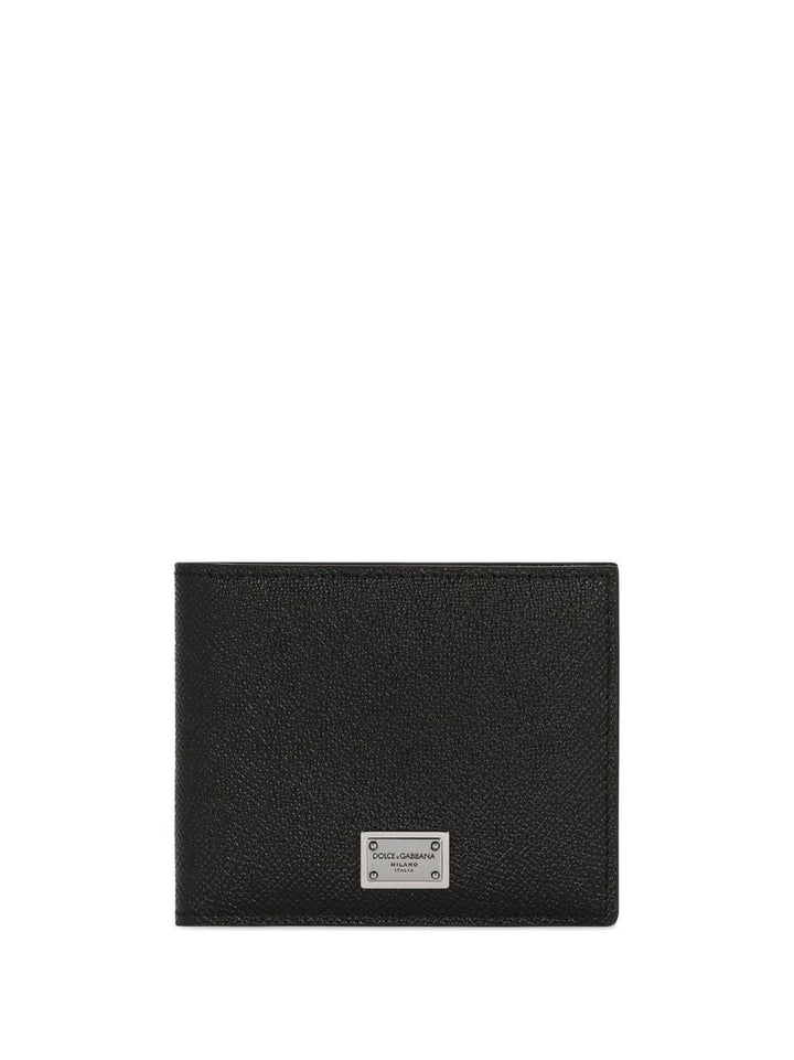 Black steel logo wallet