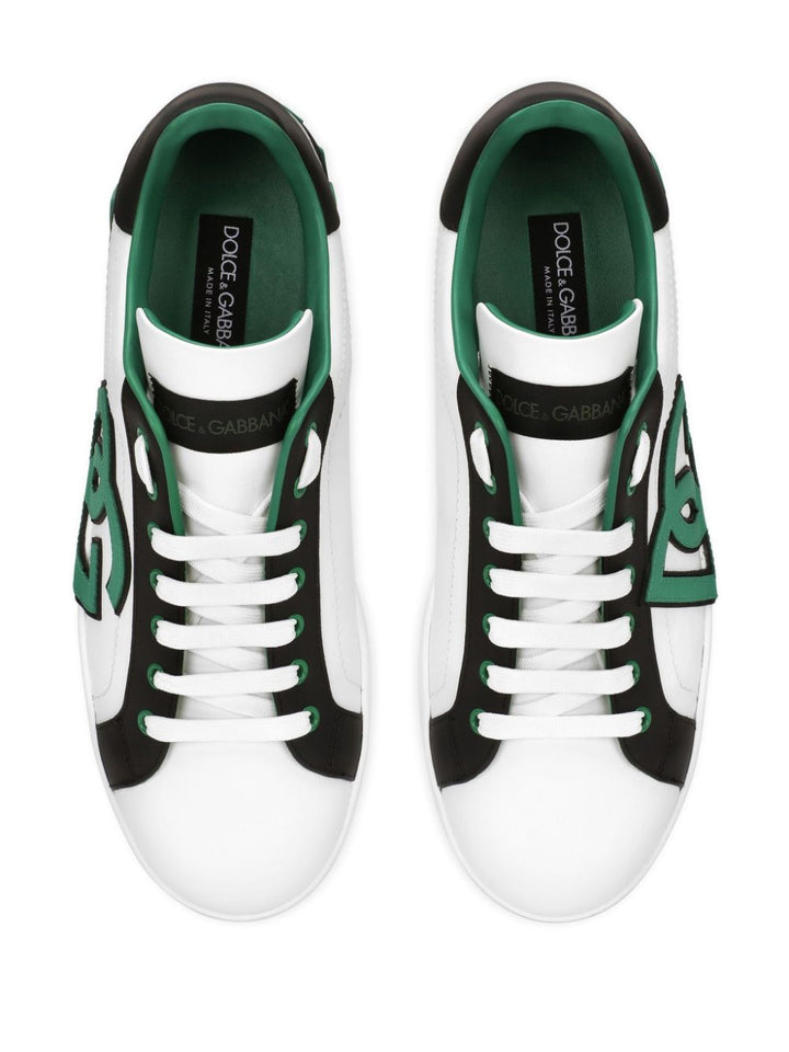 Sneaker Portofino bianca e verde