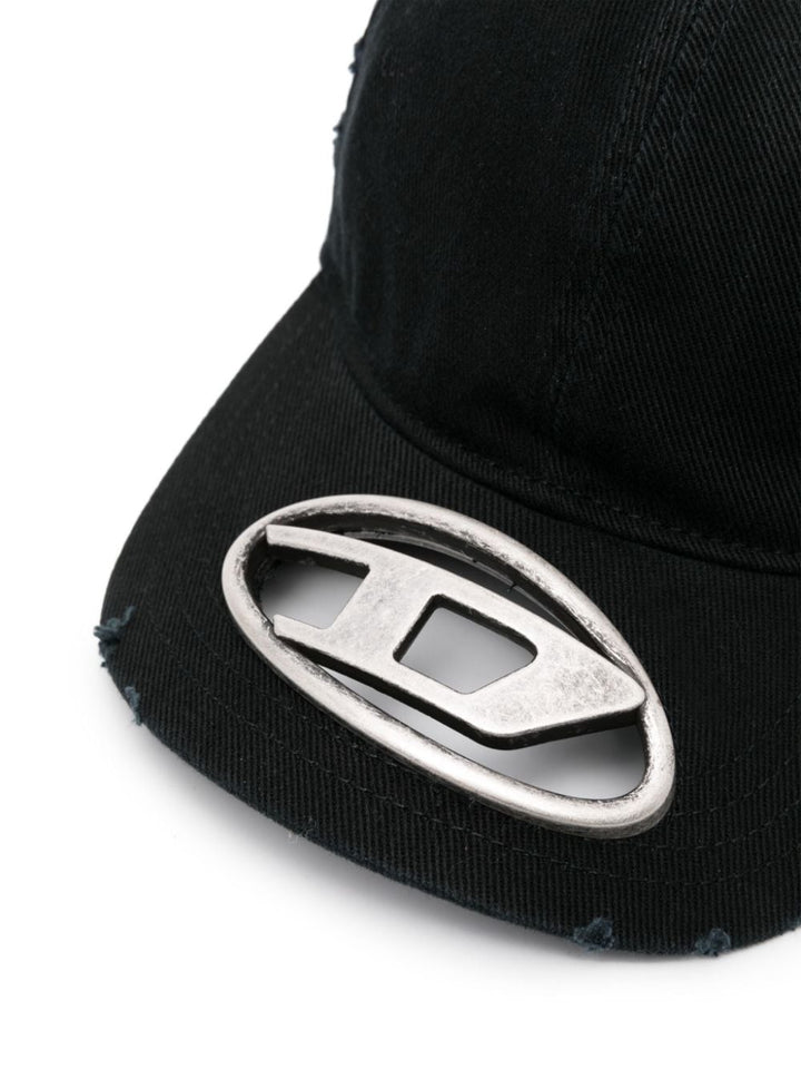 Black baseball steel logo