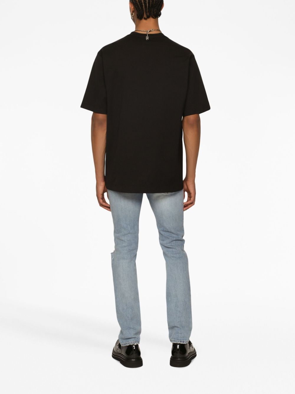 Black T-shirt with logo print