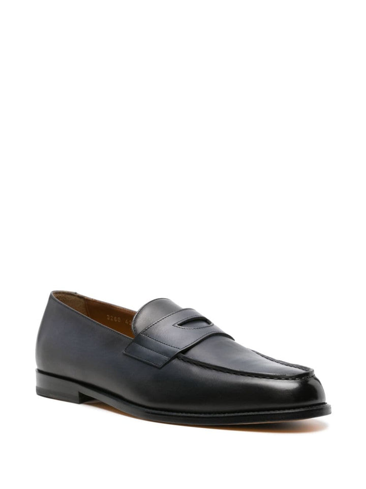 Blue penny loafer