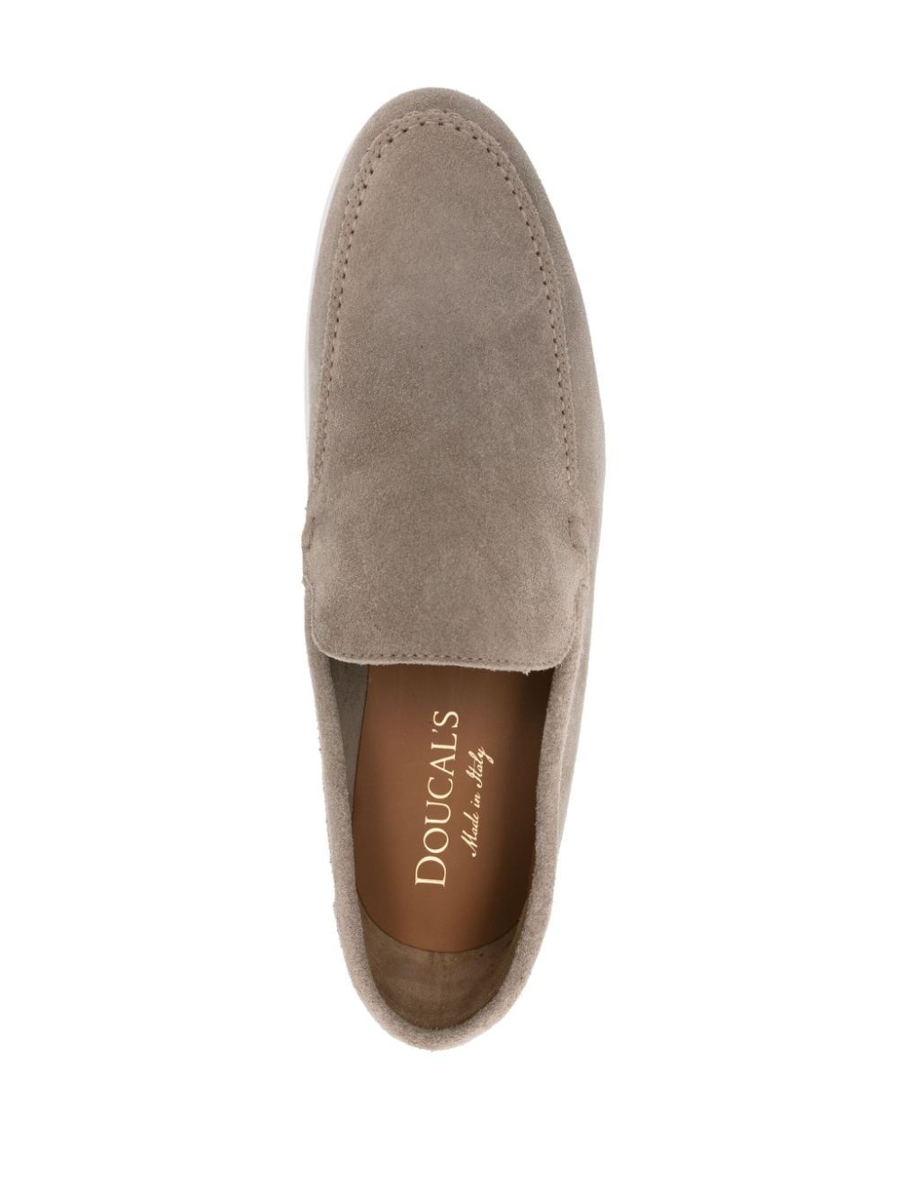 Dove gray suede moccasin