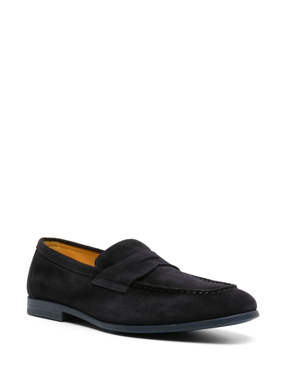 Midnight blue suede moccasin