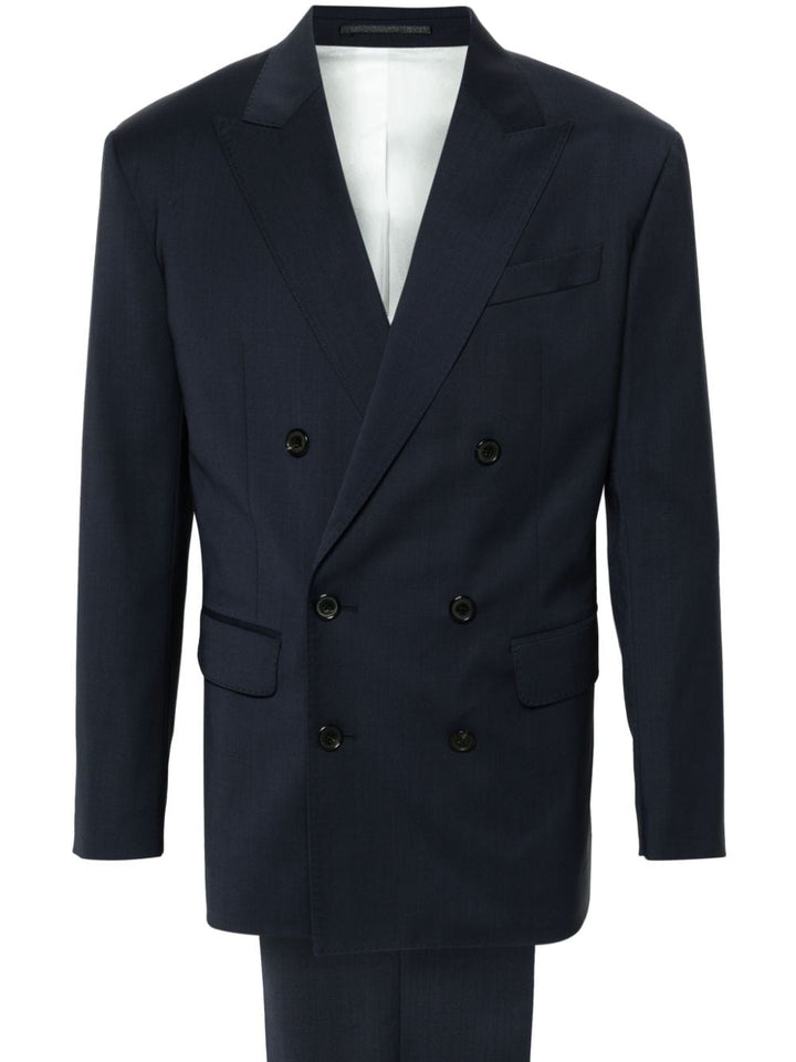 Navy blue double-breasted suit