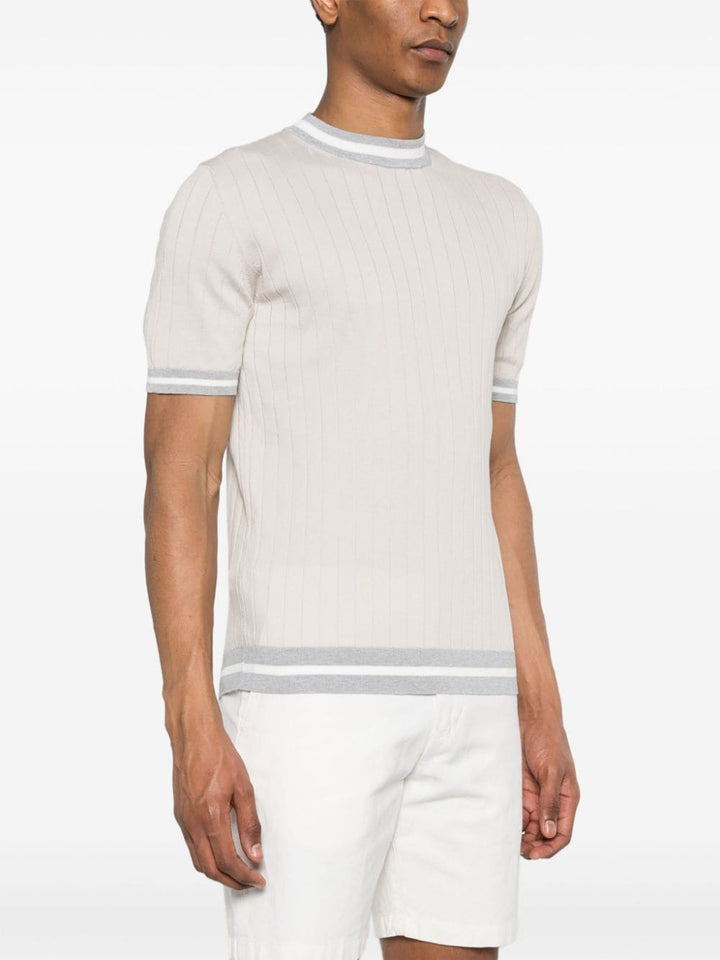 Sand ribbed t-shirt