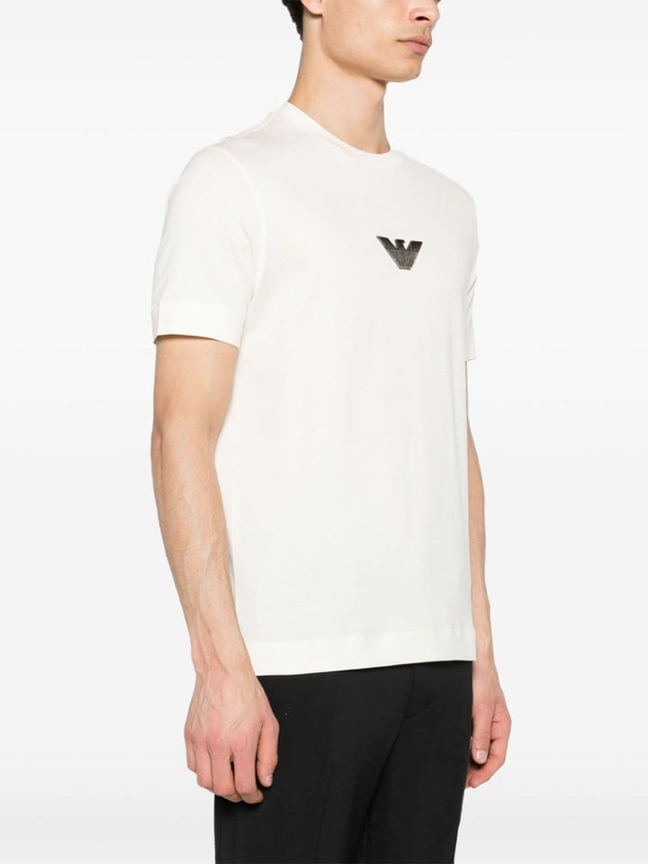 T-shirt bianco logo Eagle centrale