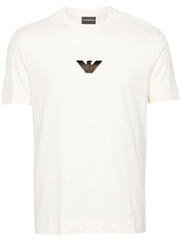 T-shirt bianco logo Eagle centrale