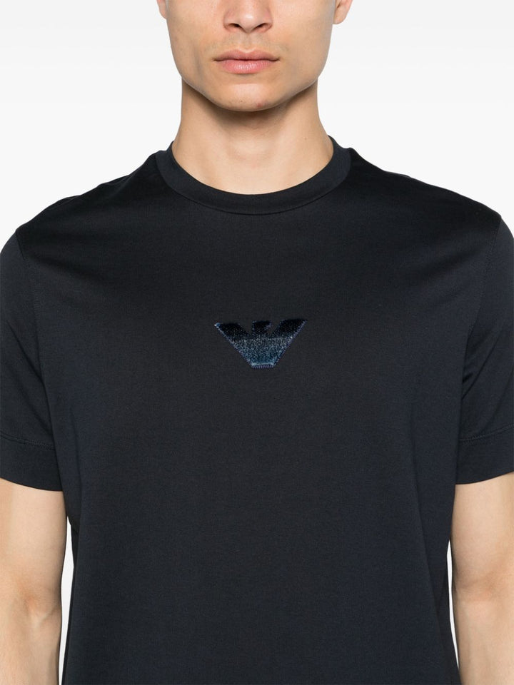 T-shirt blu logo Eagle centrale