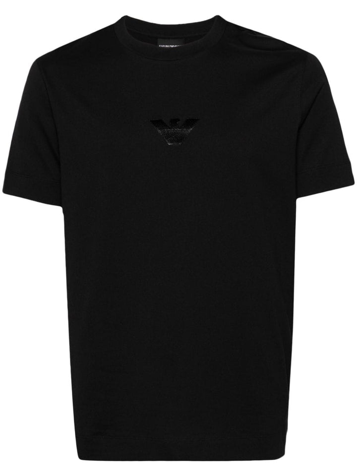 T-shirt nera logo Eagle centrale