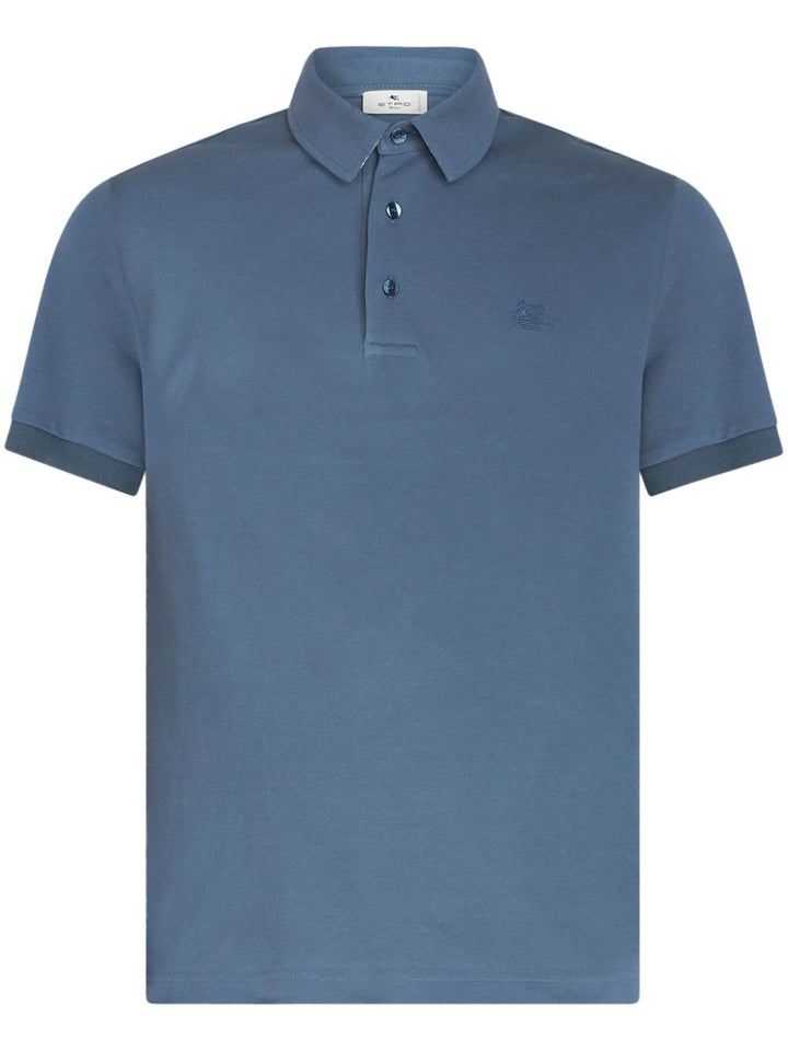 Air force blue polo shirt