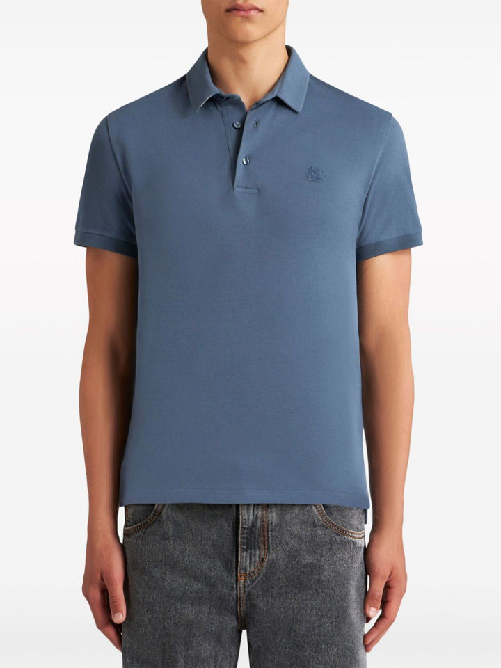 Air force blue polo shirt