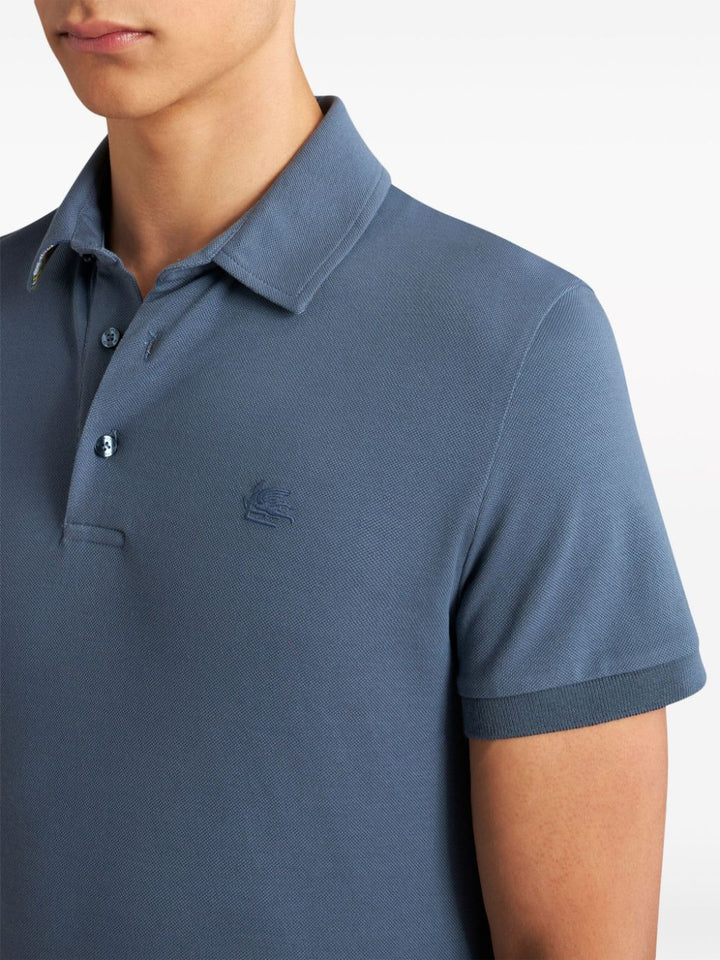 Air force blue polo shirt