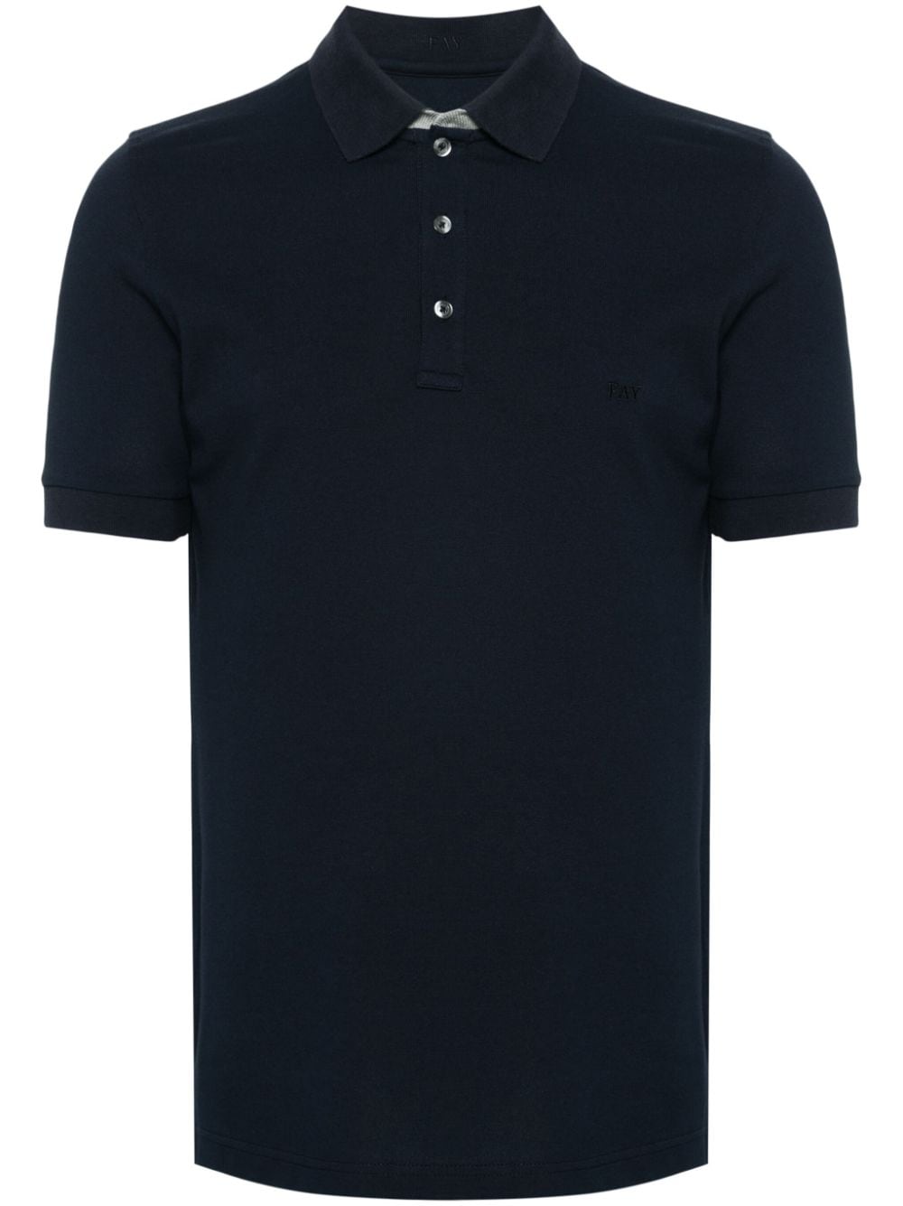 Blue polo shirt with embroidery