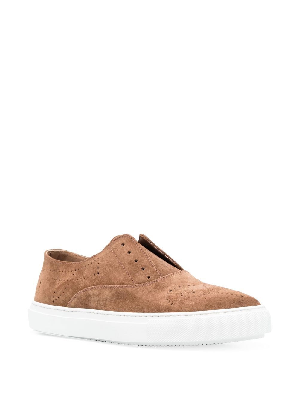 cognac brown sneaker without laces