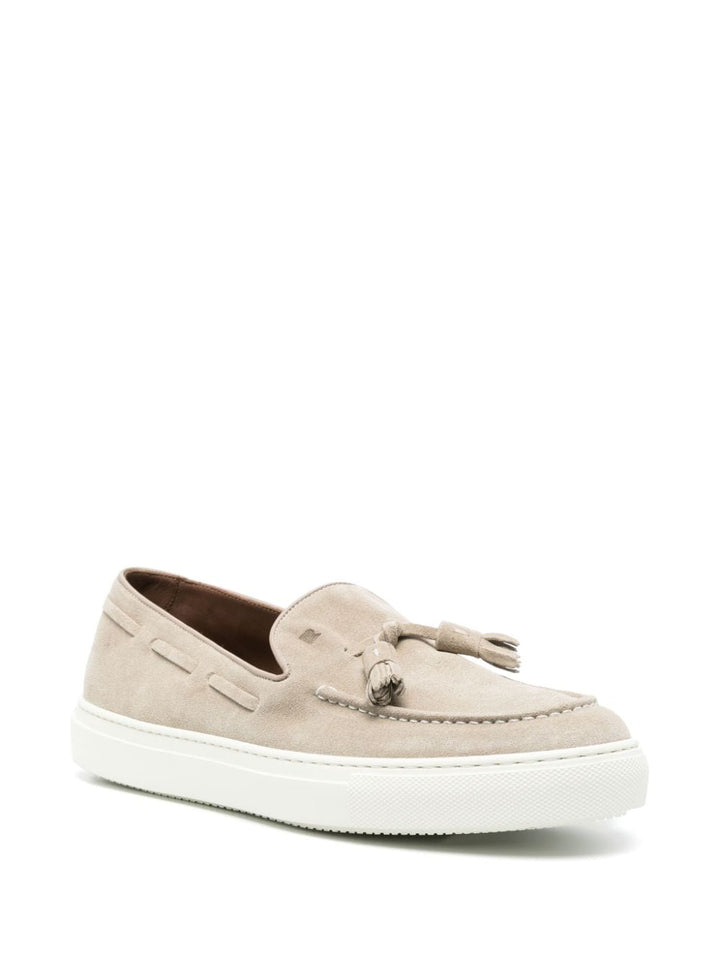 Suede rope moccasin with tassels