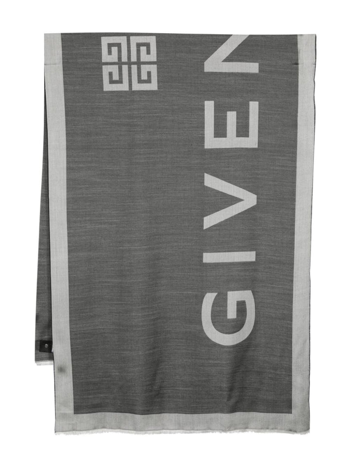 Gray scarf with logo