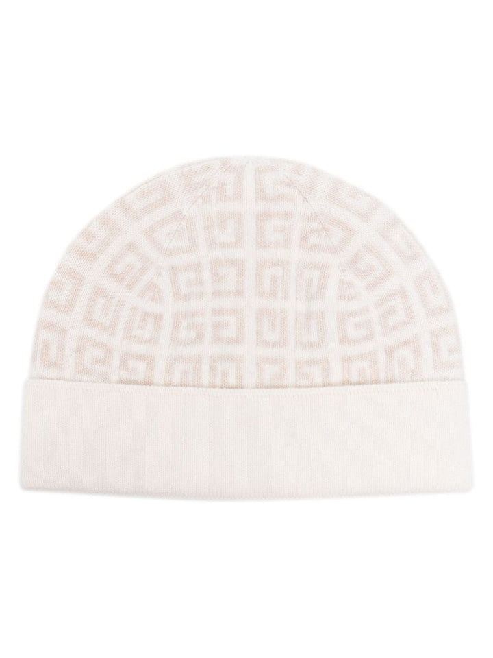 Cream hat with monogram logo