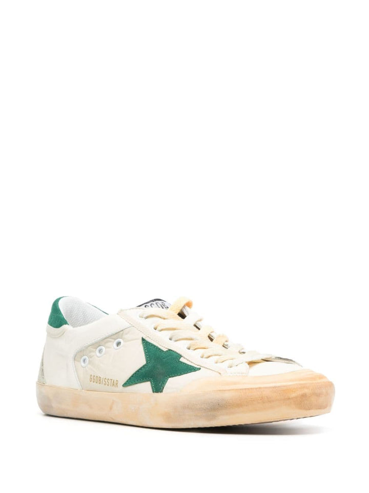 White and green Super-Star sneakers