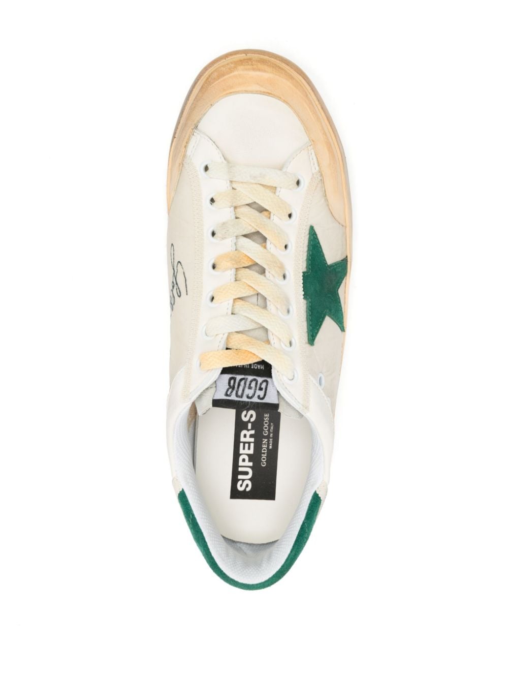 Sneakers Super-Star bianca e verde