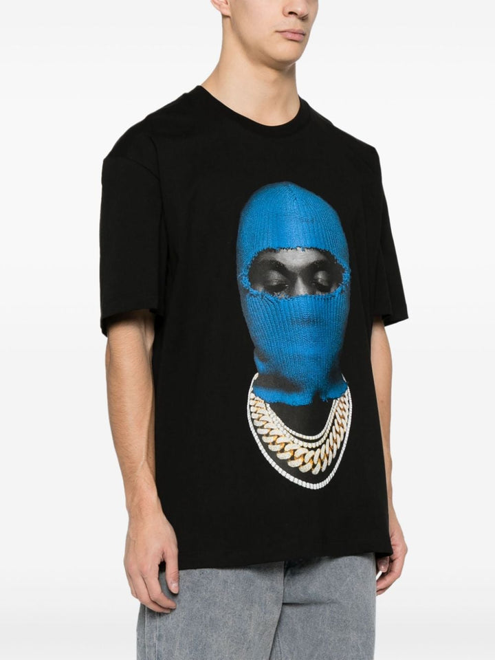 Black blue mask t-shirt