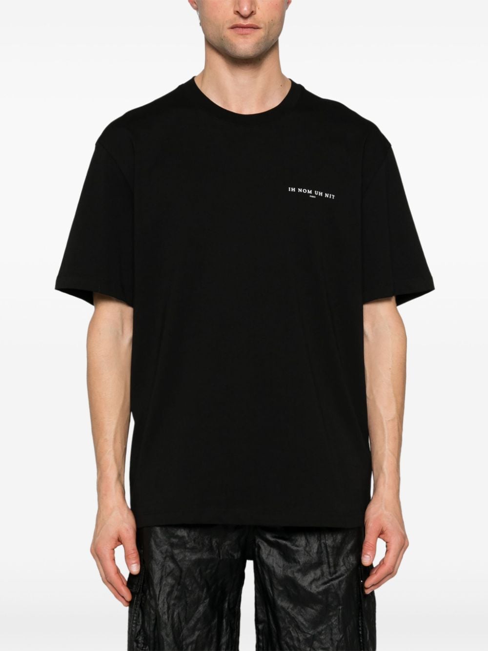 Black t-shirt with logo writing