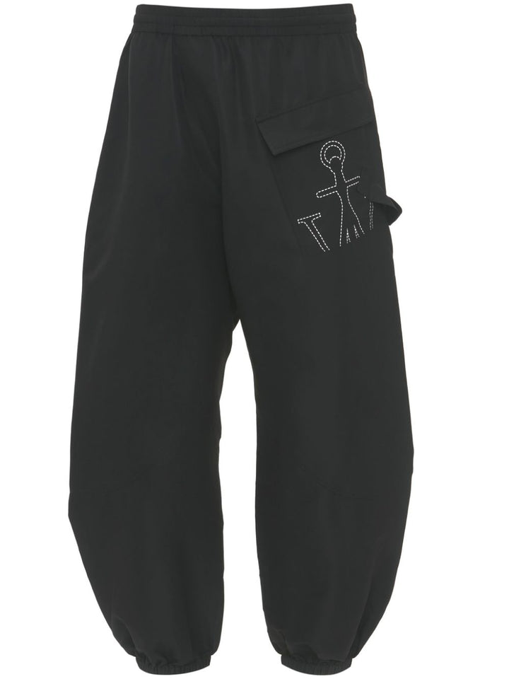 Black twisted jogger trousers