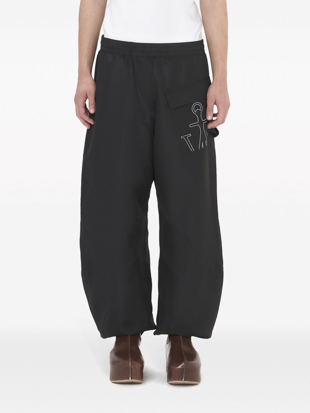 Black twisted jogger trousers