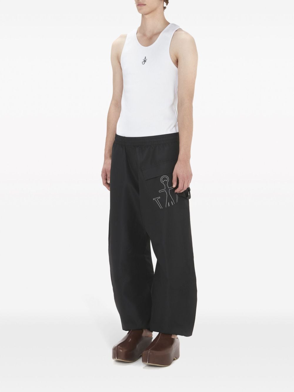 Black twisted jogger trousers