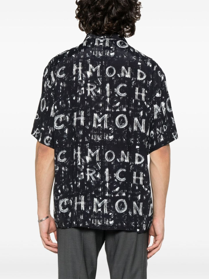 Black shirt with all over print