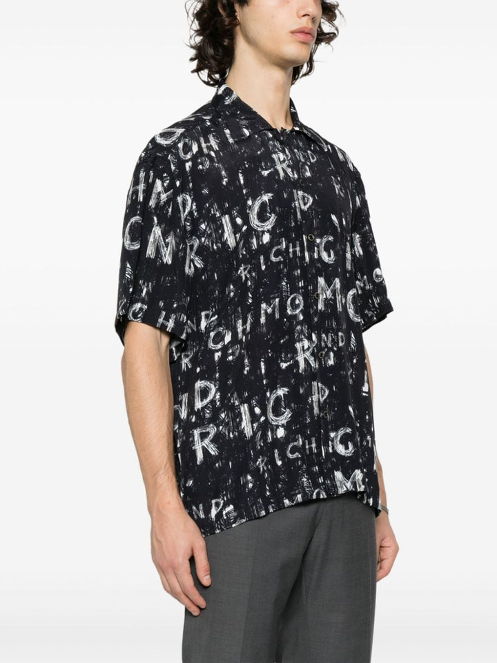 Black shirt with all over print