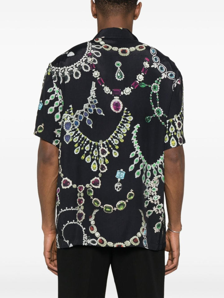 Black jewelery print shirt