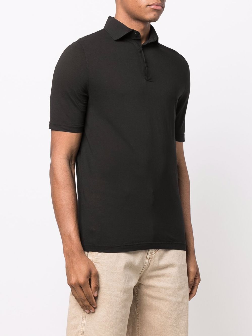 Basic black polo shirt