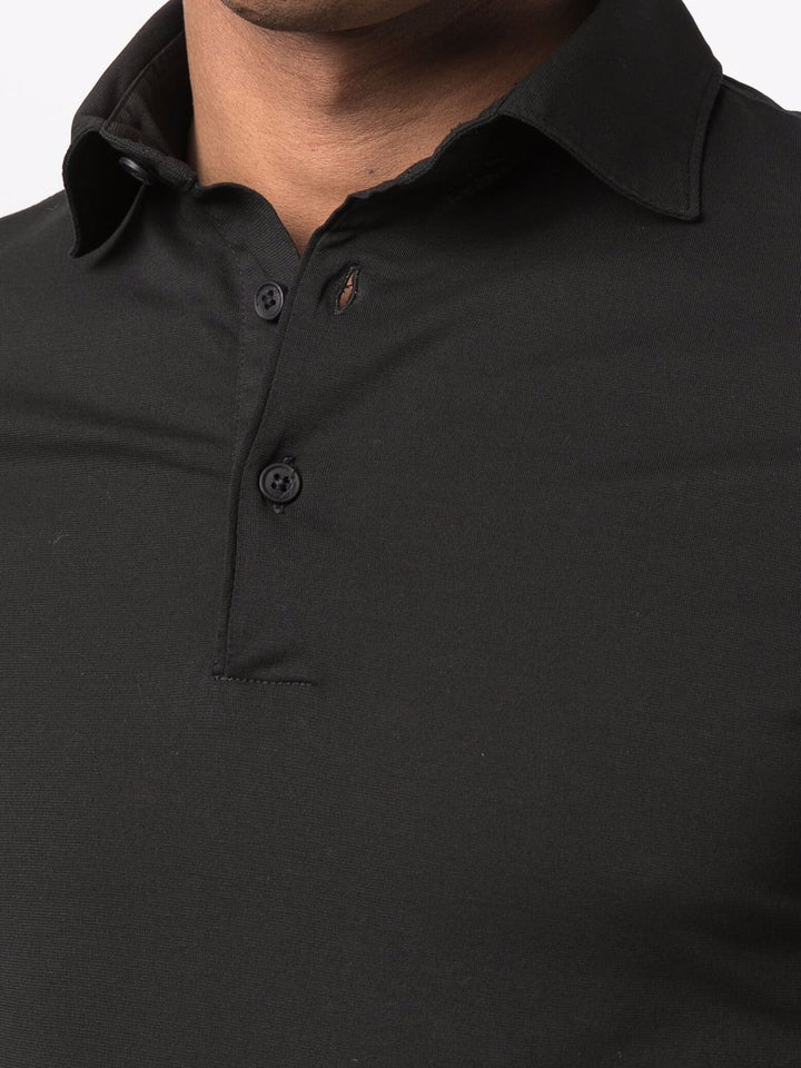 Basic black polo shirt