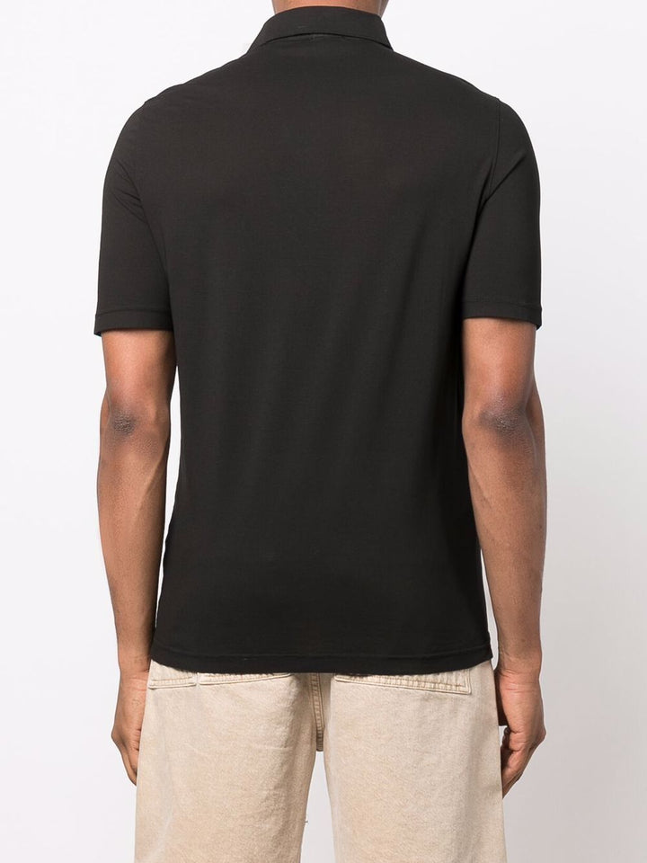 Basic black polo shirt