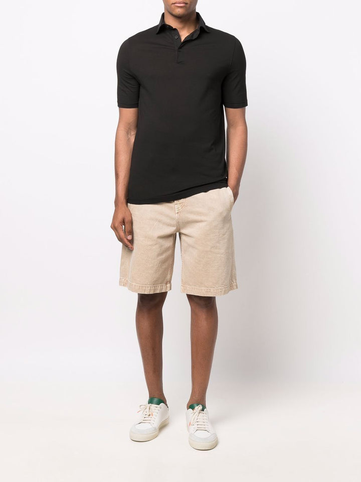 Basic black polo shirt